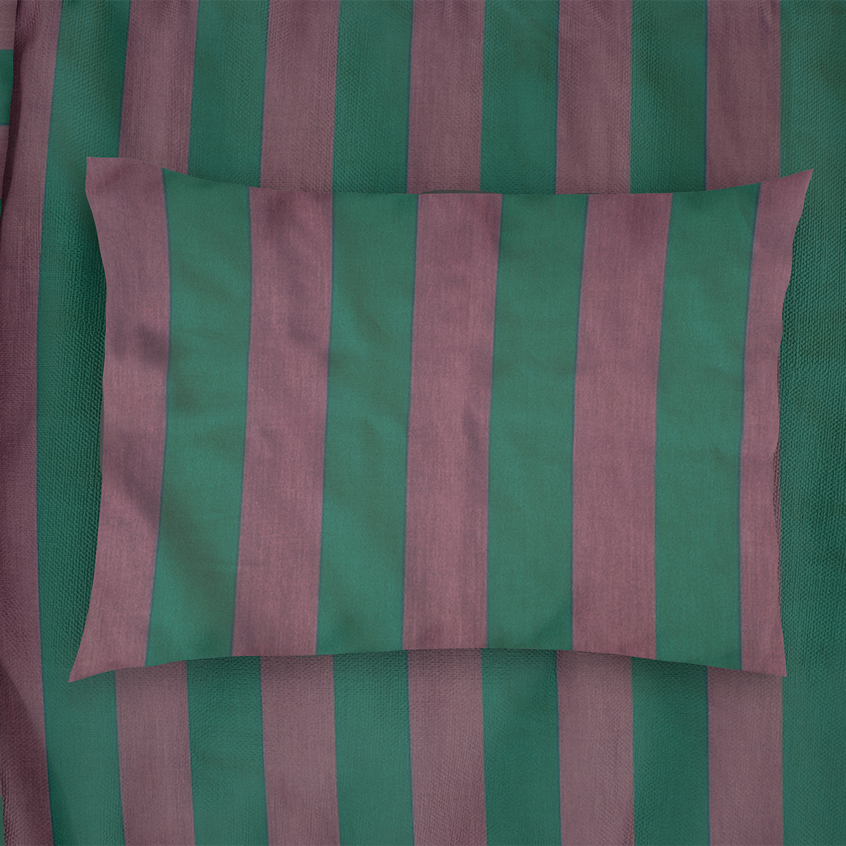 Μαξιλαροθήκη (50×70) Dimcol Stripes 156 Green/Antique