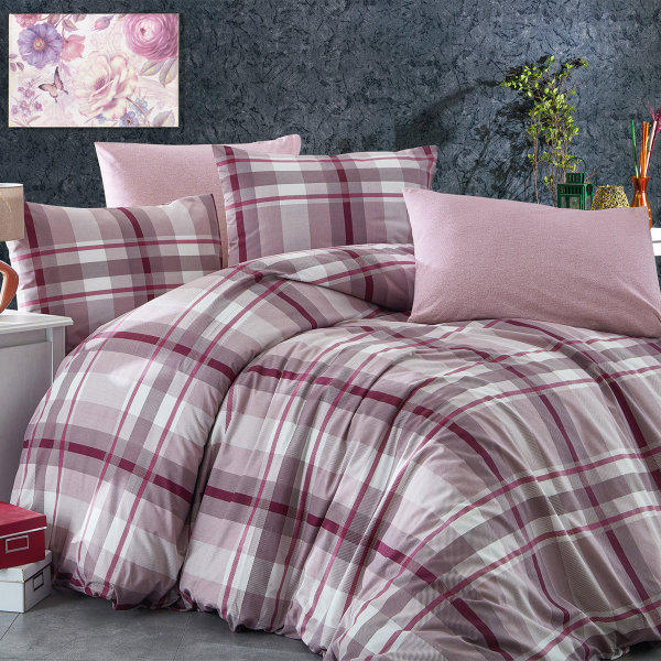 Σεντόνια Υπέρδιπλα (Σετ 240x270) Dimcol Εκάβη 422 Mauve