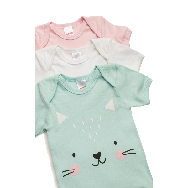 Φορμάκια Βρεφικά Κοντομάνικα (Σετ 3τμχ) Minervakia Faces 31902