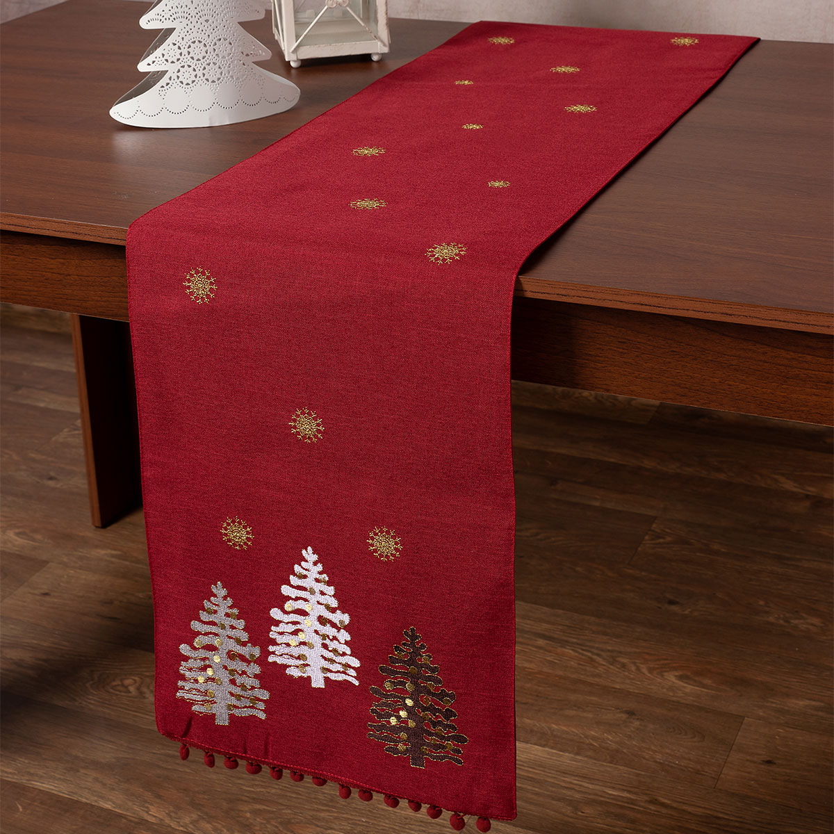 Χριστουγεννιάτικη Τραβέρσα (35×175) Silk Fashion NW349