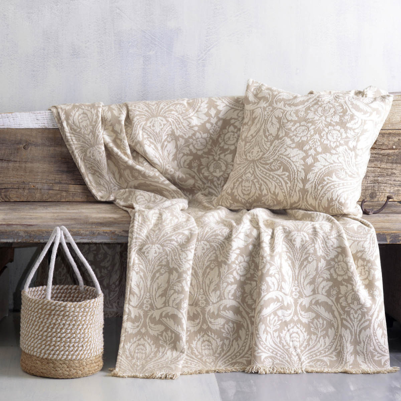 Ριχτάρι Καναπέ Τριθέσιου (180x280) Rythmos Vilano Ecru-Beige