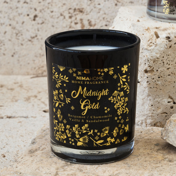 Αρωματικό Κερί 160gr Nima Aroma Midnight Gold