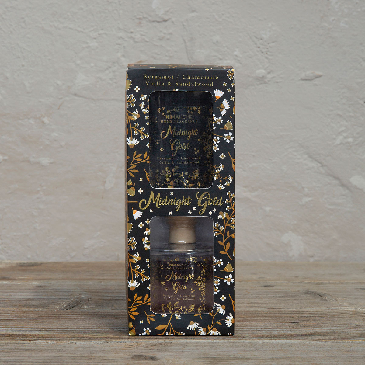 Σετ Αρωματικών Χώρου 2Τμχ Nima Aroma Midnight Gold Home Διακόσμηση Αρωματικά - Diffuser Spitishop