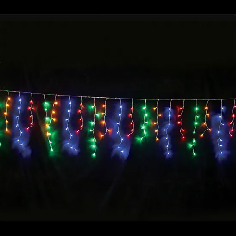 Χριστουγεννιάτικα Λαμπάκια 144 Led Βροχή 6μ Πολύχρωμα Σταθερά Aca X081441029