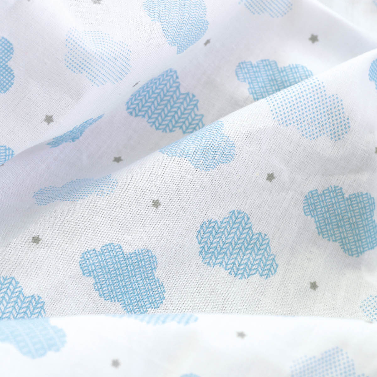 Παπλωματοθήκη Μονή (Σετ 160X250) Rythmos Cloudy Blue Home Παιδικά Λευκά Είδη Παπλωματοθήκες Παιδικές Spitishop