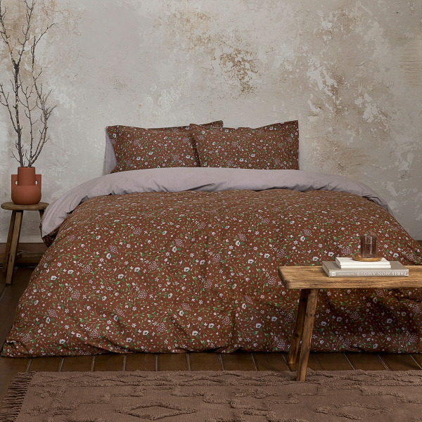 Φανελένια Σεντόνια King Size (Σετ) Nima Bed Linen Wild Flower