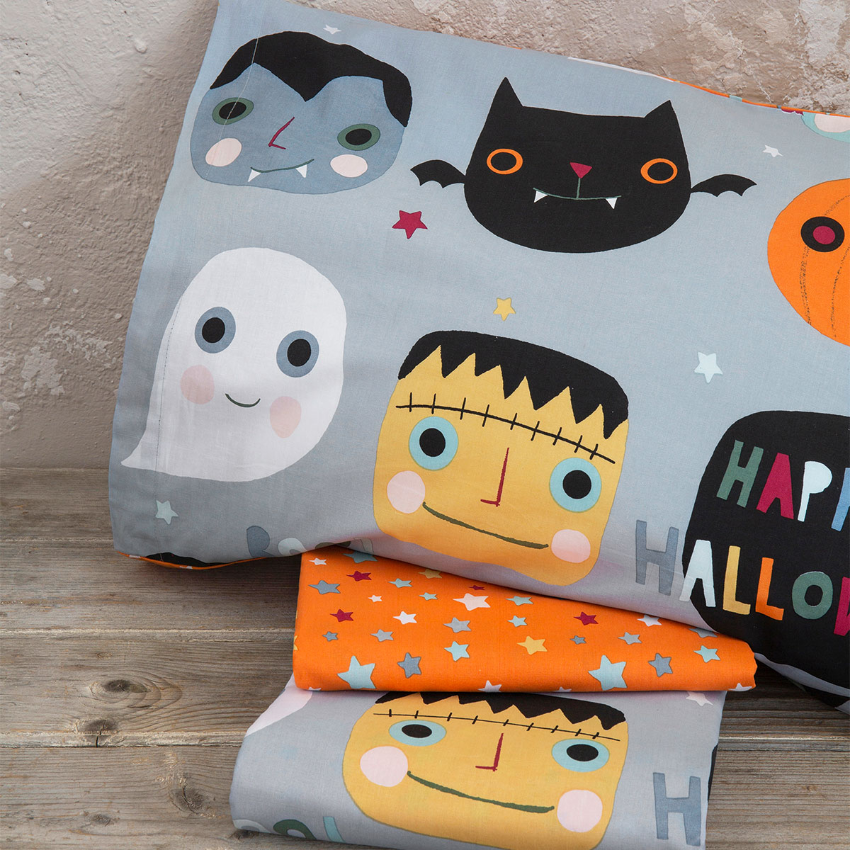 Σεντόνια Μονά (Σετ) Nima Kids Happy Halloween Χωρις Λαστιχο 170X255 Home Παιδικά Λευκά Είδη Spitishop