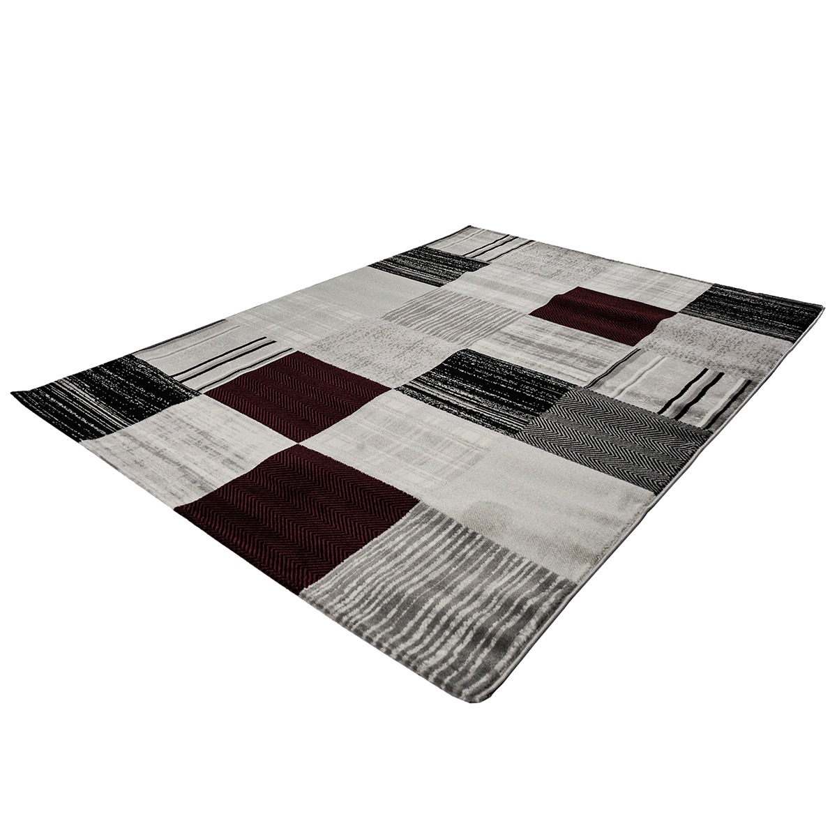 Χαλί (200X290) Polcarpet Estia 1694 Grey Red Home Χαλιά Σαλονιού Spitishop