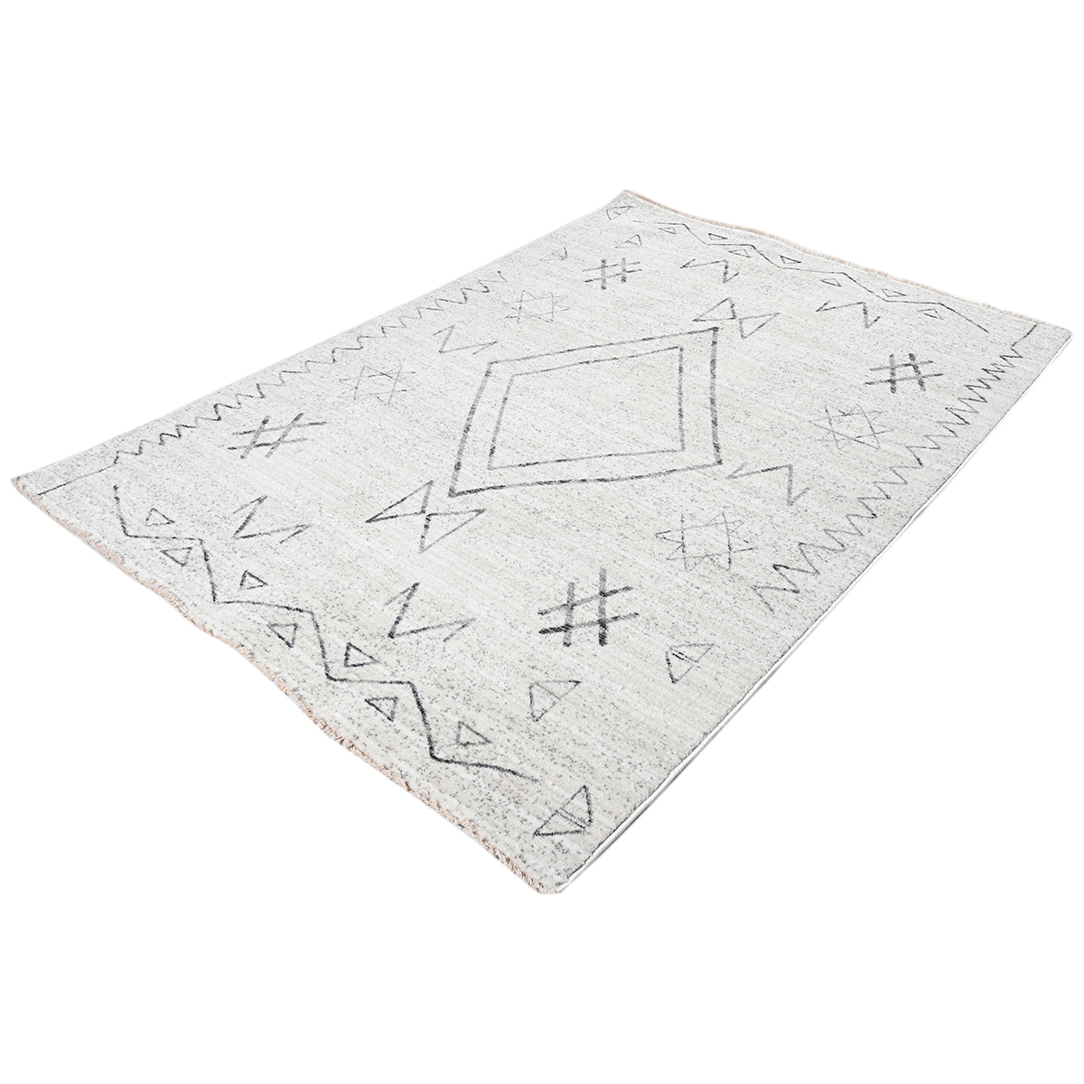 Χαλιά Κρεβατοκάμαρας (Σετ 3Τμχ) Polcarpet Mystic Kilvana 3650 Silver L Grey Home Σετ Spitishop