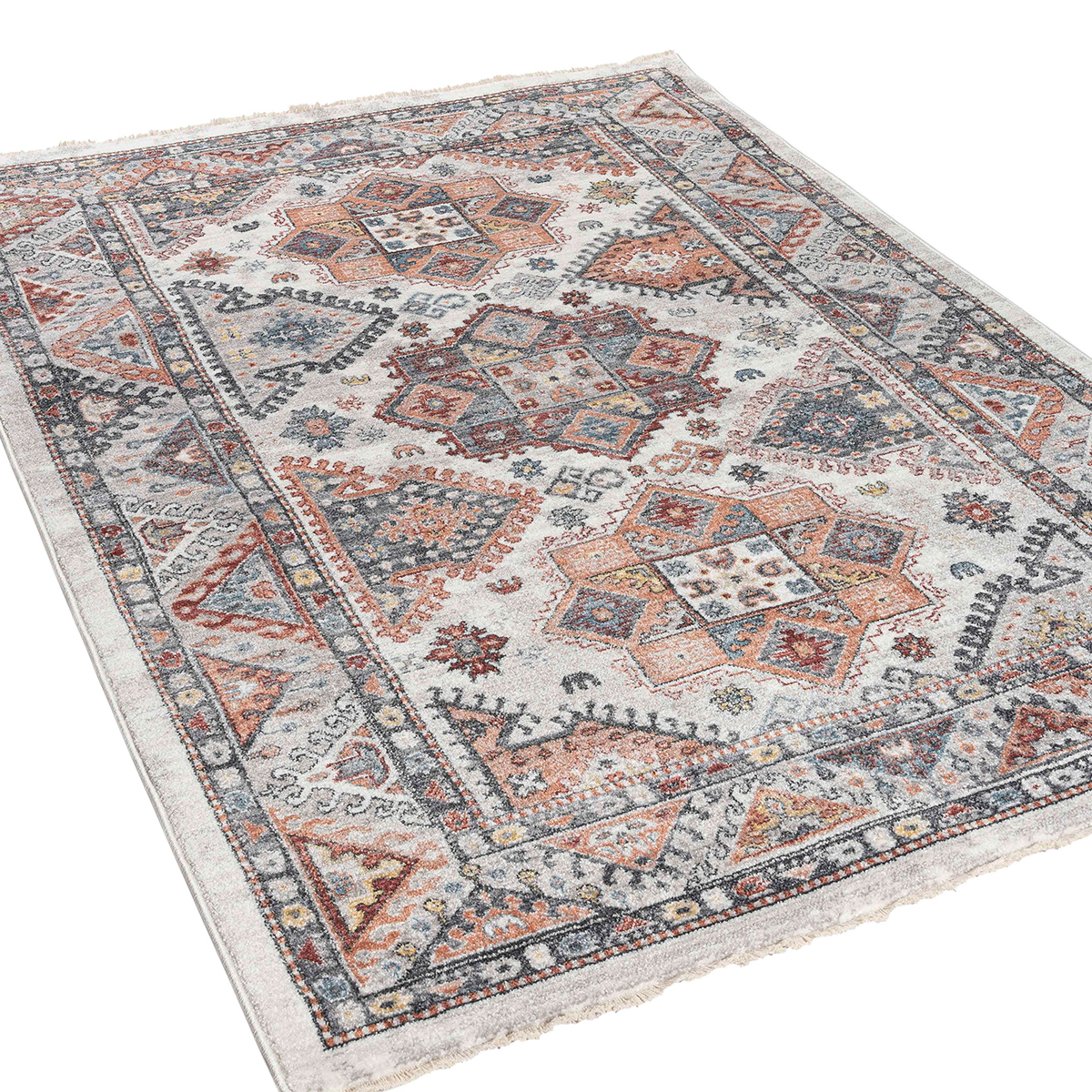 Χαλί (160X230) Polcarpet Mystic Kilvana 1347 Silver L Grey Rose Home Χαλιά Σαλονιού Spitishop