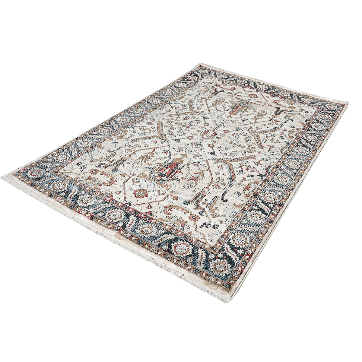 Χαλί (160X230) Polcarpet Allegra Valencia 543 Cream Blue Home Χαλιά Σαλονιού Spitishop