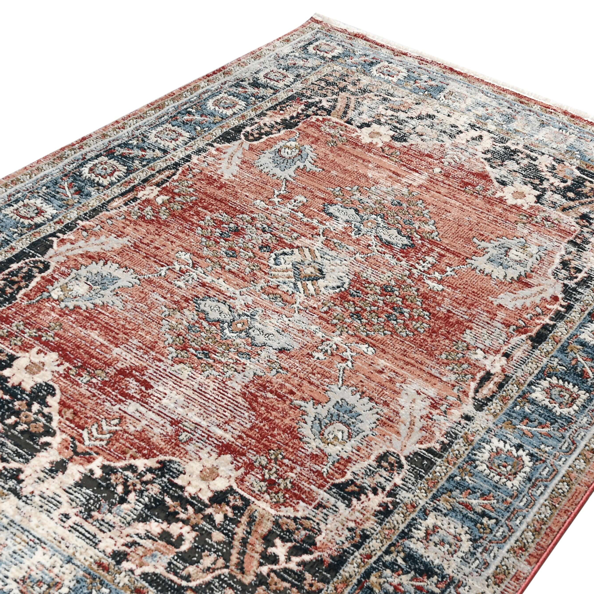 Χαλί (160X230) Polcarpet Allegra Valencia 537 Rose L Blue Home Χαλιά Σαλονιού Spitishop