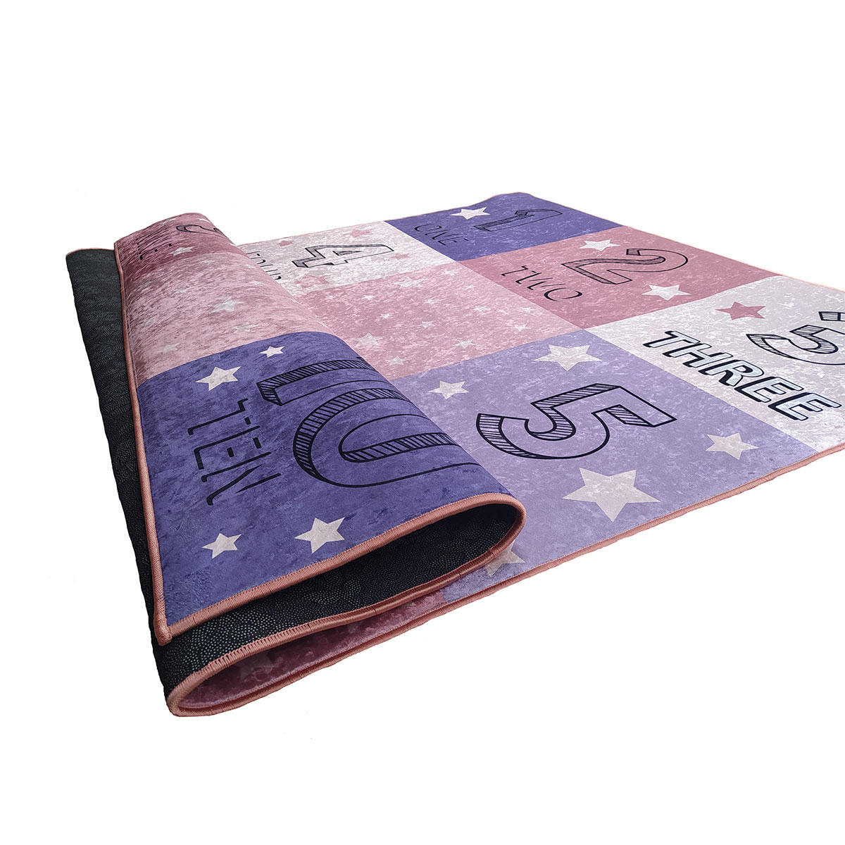Παιδικό Χαλί (135X200) Dimcol Numerals 289 Pink Home Χαλιά Βρεφικά & Παιδικά Spitishop