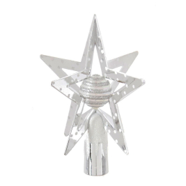 Χριστουγεννιάτικη Κορυφή Δέντρου 19εκ. A-S Silver/White 129287X