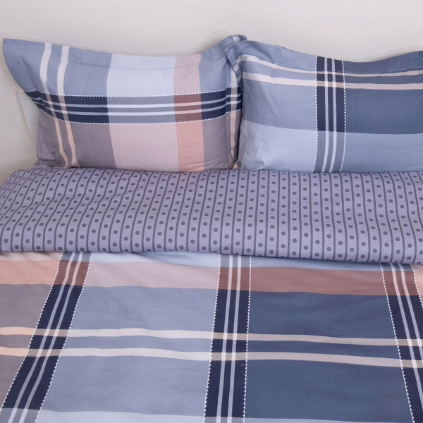 Πάπλωμα Υπέρδιπλο (Σετ 220x240) 2 Όψεων Viopros Έμμα Γκρι