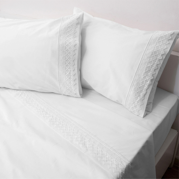 Νυφικά Σεντόνια (Σετ) Viopros Wedding Σχ3 Λευκό