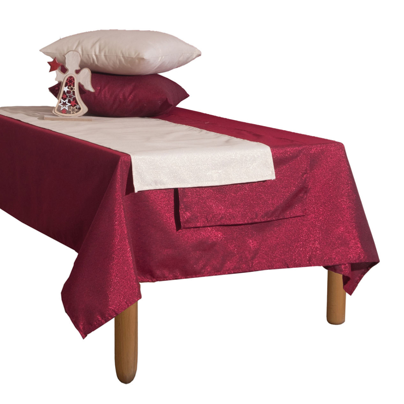 Τραπεζομάντηλο (140x140) Viopros Christmas 4510 Κόκκινο