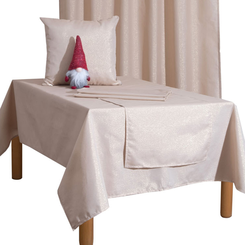 Τραπεζομάντηλο (140x140) Viopros Christmas 4510 Χρυσαφί