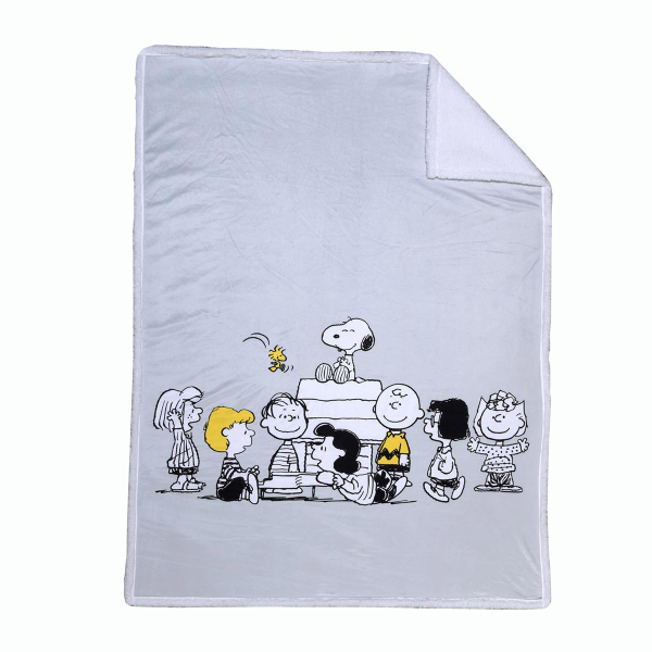 Κουβέρτα Fleece Αγκαλιάς (75x110) Με Γουνάκι Nef-Nef Baby Peanuts Forever