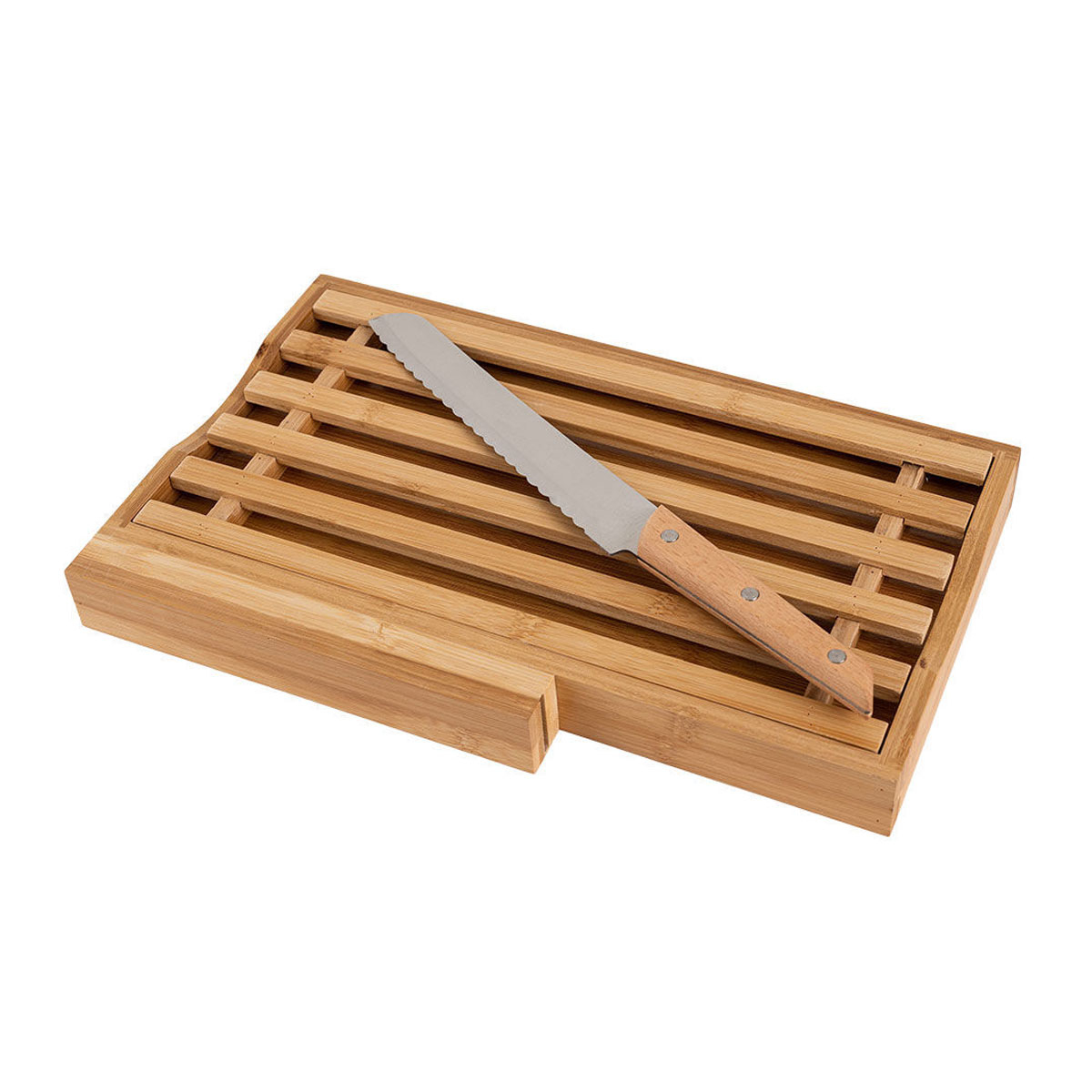 Ξύλο Κοπής + Μαχαίρι Ψωμιού Estia Bamboo Essentials 01-12946