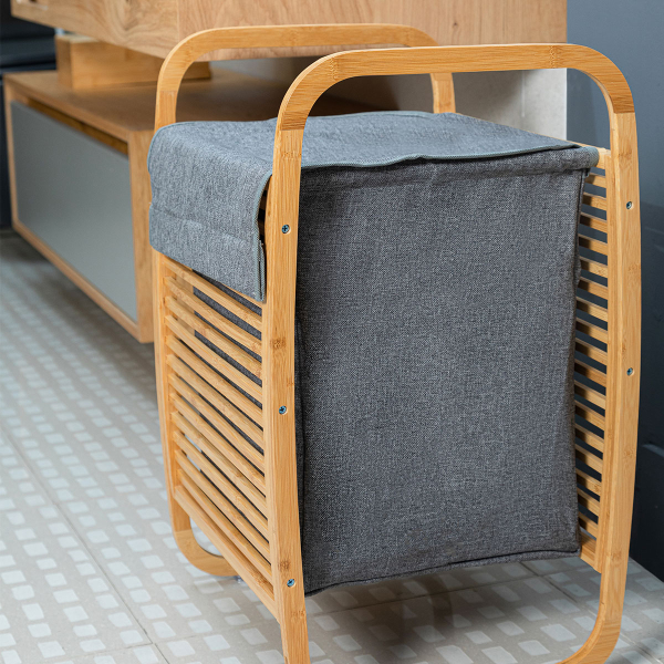 Καλάθι Απλύτων (40x40x70) Estia Bamboo Essentials 02-13042