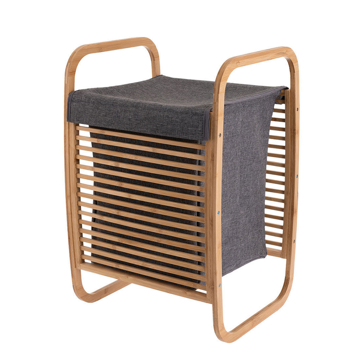 Καλάθι Απλύτων (40X40X70) Estia Bamboo Essentials 02-13042 Home Μπάνιο Καλάθια Spitishop