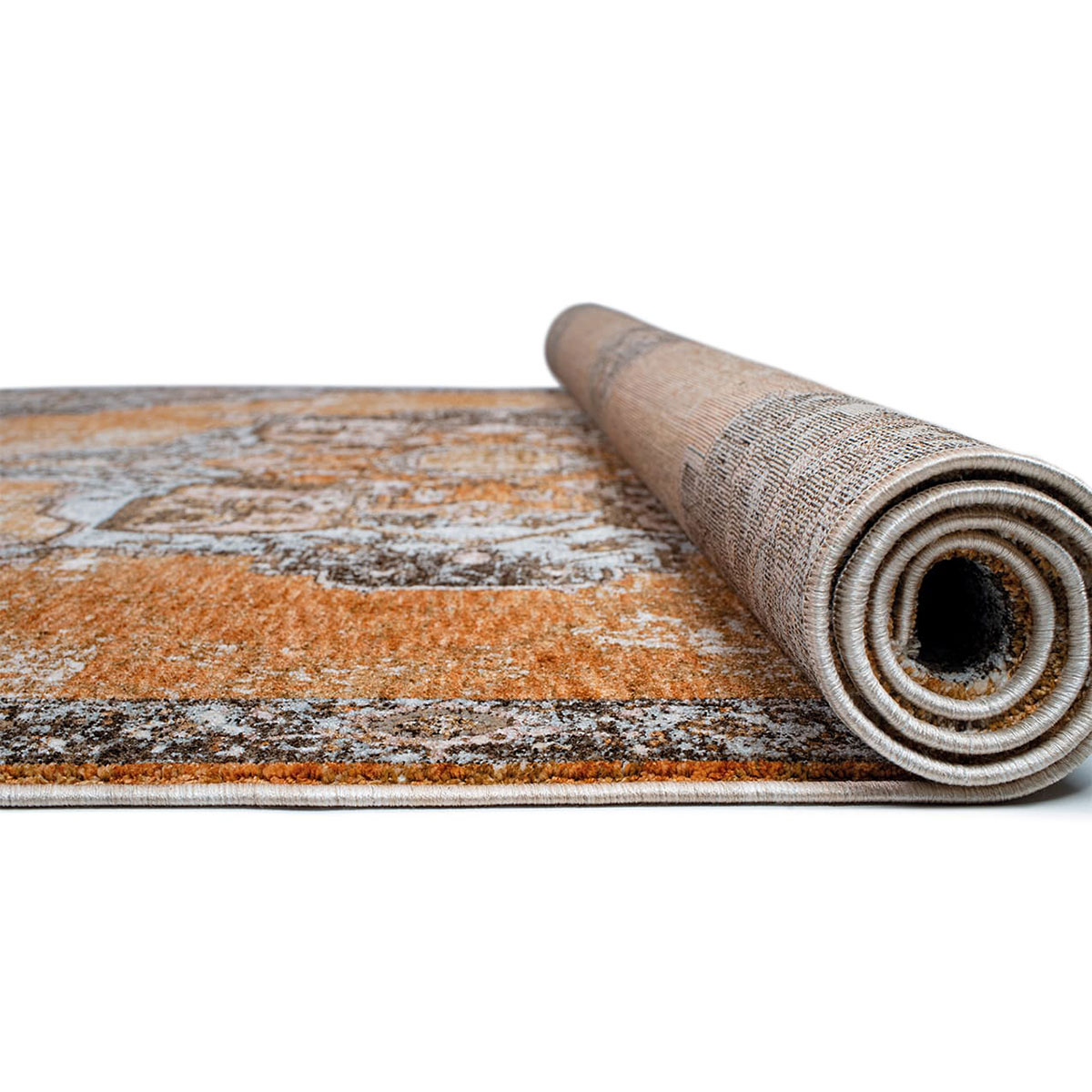 Χαλί Διαδρόμου (80X150) Βιοκαρπέτ Naf Amaro S373B Brown Multi Grey Home Χαλιά Διάδρομοι Spitishop