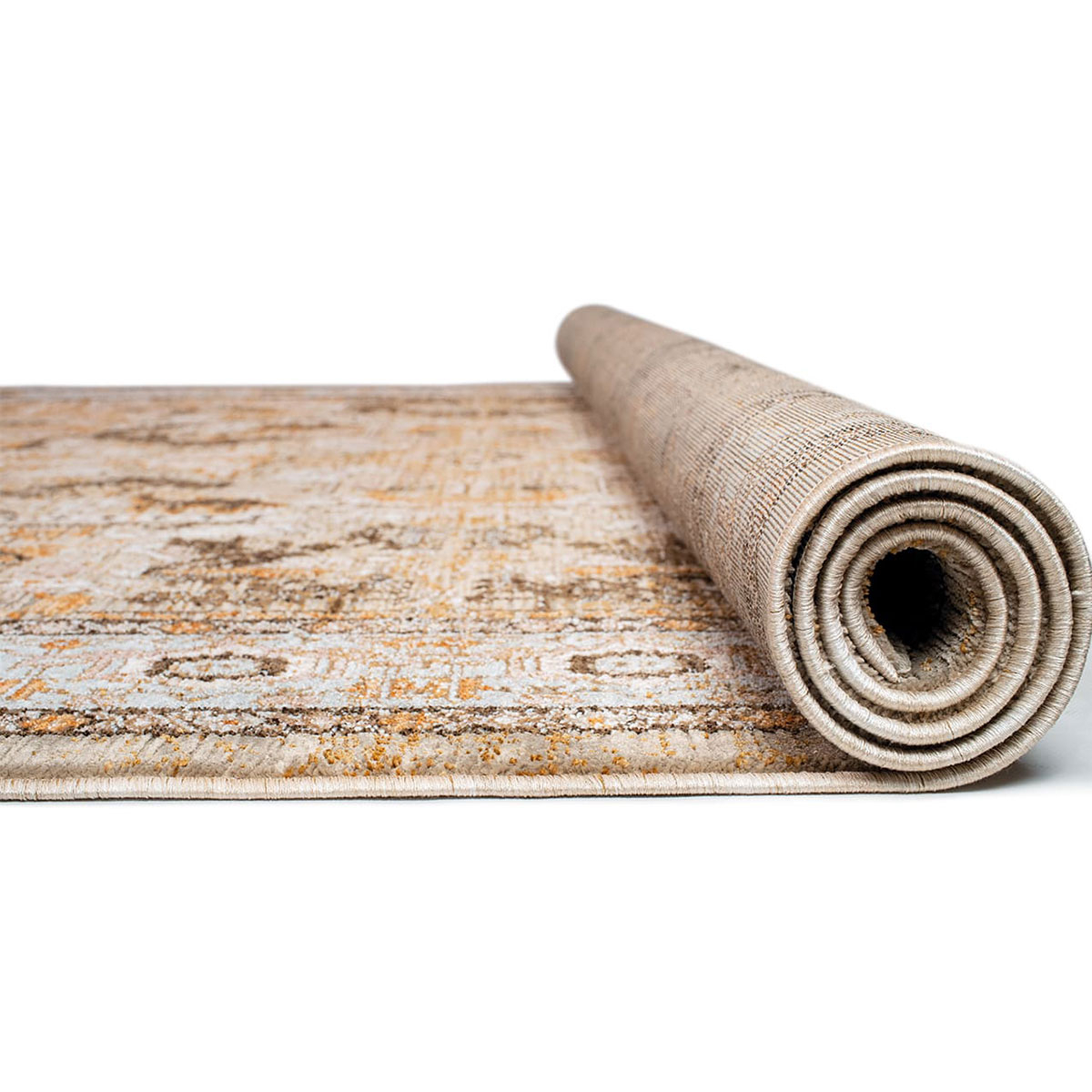 Χαλί (120X180) Βιοκαρπέτ Naf Amaro S366B Brown Multi Grey Home Χαλιά Σαλονιού Spitishop