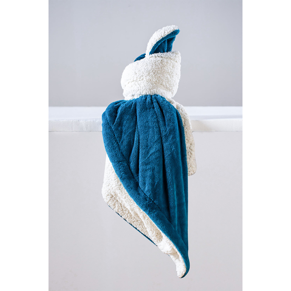 Κουβέρτα Fleece Αγκαλιάς (75x90) Με Γουνάκι Anna Riska Heaven 3 Lake Blue