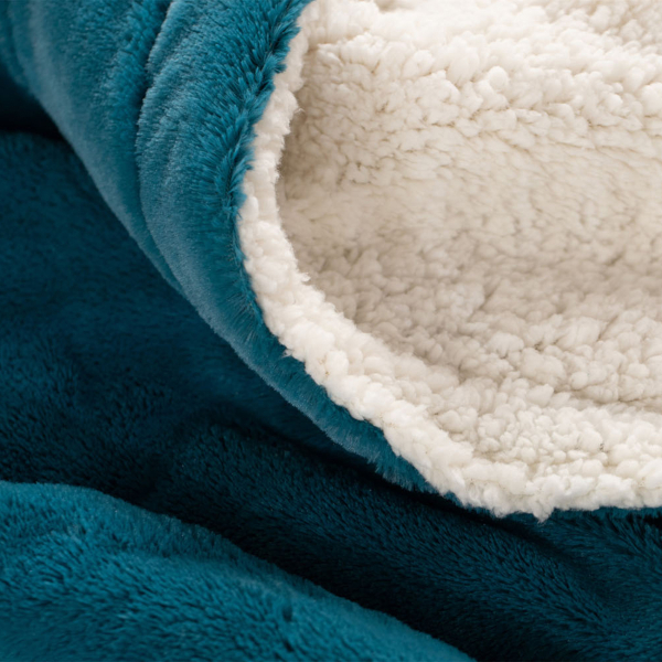 Κουβέρτα Fleece Αγκαλιάς (75x90) Με Γουνάκι Anna Riska Heaven 3 Lake Blue