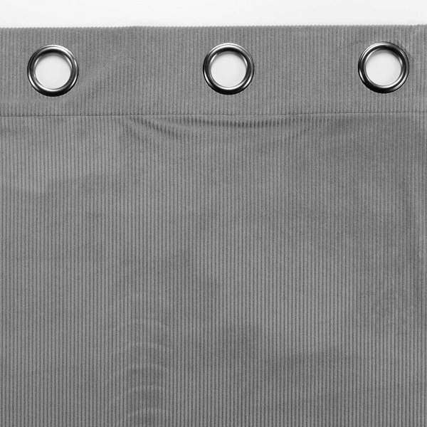 Κουρτίνα Βελουτέ (140x260) Με Τρουκς L-C Casual Gris 1611433