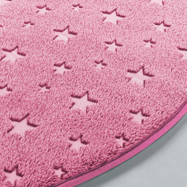 Φωσφοριζέ Στρογγυλό Πατάκι (Φ90) L-C Fluo Night Fuchsia 1611418