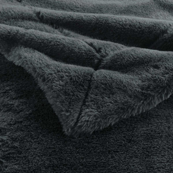 Κουβέρτα Καναπέ (125x150) L-C Caresse Anthracite 1611477