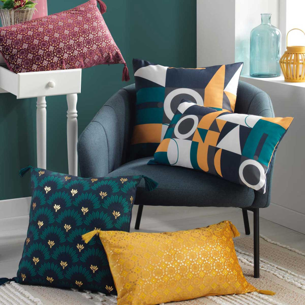 Διακοσμητικό Μαξιλάρι Βελουτέ (30x50) L-C Silene Bordeaux 1611810