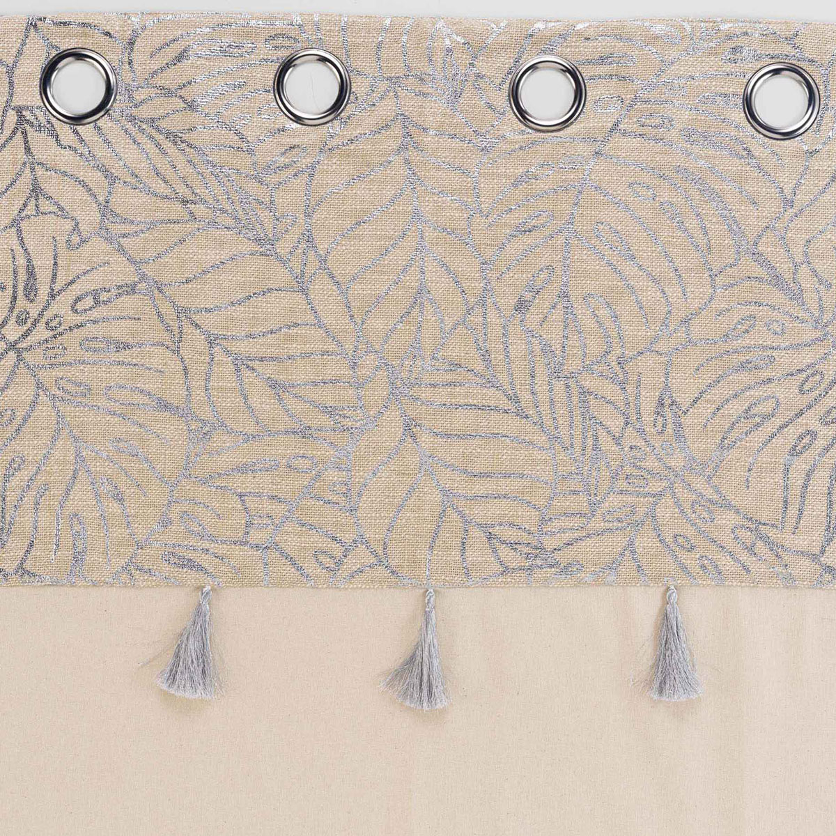 Κουρτίνα (140X240) με Τρουκς L-C Solea Argent 1611560 Home Κουρτίνες Σαλονιού Spitishop