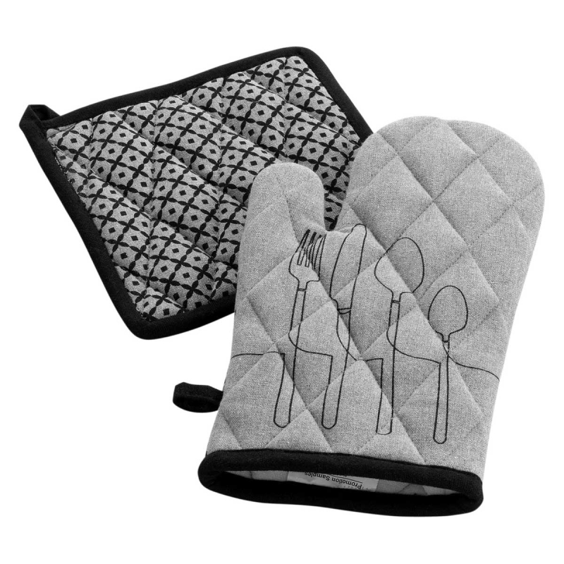 Γάντι + Πιάστρα Κουζίνας (Σετ) L-C Cuisiline Gris 1731248