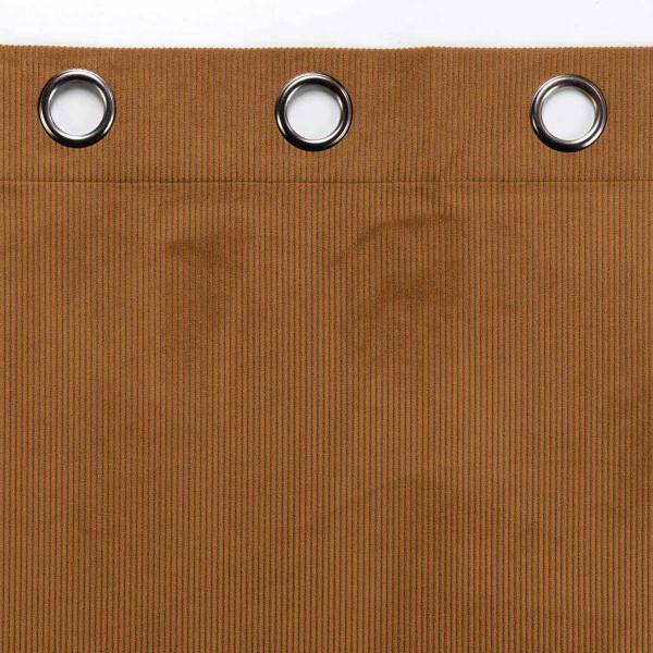 Κουρτίνα Βελουτέ (140x260) Με Τρουκς L-C Casual Camel 1611427