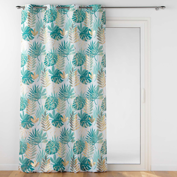 Κουρτίνα (140x260) Με Τρουκς L-C Ornella Rideau Blanc/Emeraude 1611225