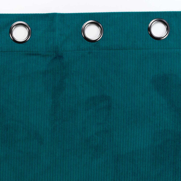 Κουρτίνα Βελουτέ (140x260) Με Τρουκς L-C Casual Petrol 1611432