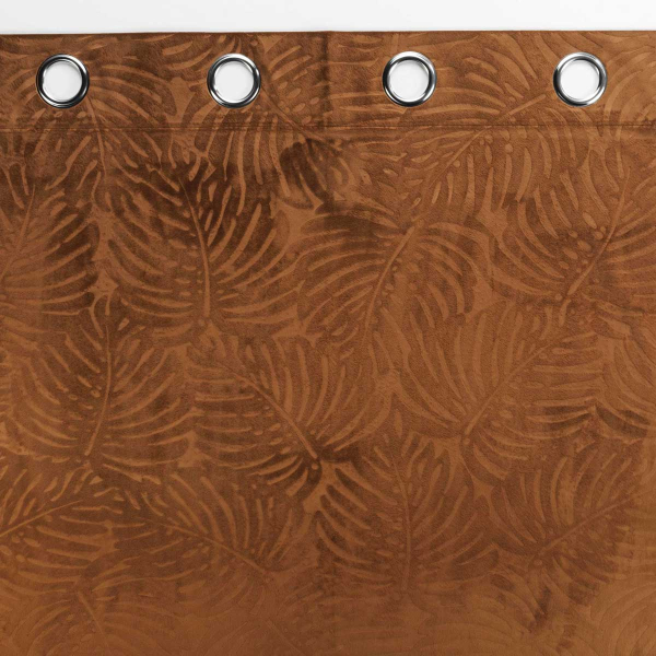 Κουρτίνα Βελουτέ (140x240) Με Τρουκς L-C Analia Camel 1611507