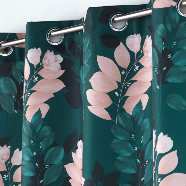 Κουρτίνα (140x260) Με Τρουκς L-C Belline Rideau Emeraude 1611151