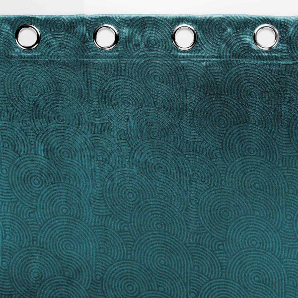 Κουρτίνα Συσκότισης Βελουτέ (135x240) Με Τρουκς L-C Anthea Petrol 1611375