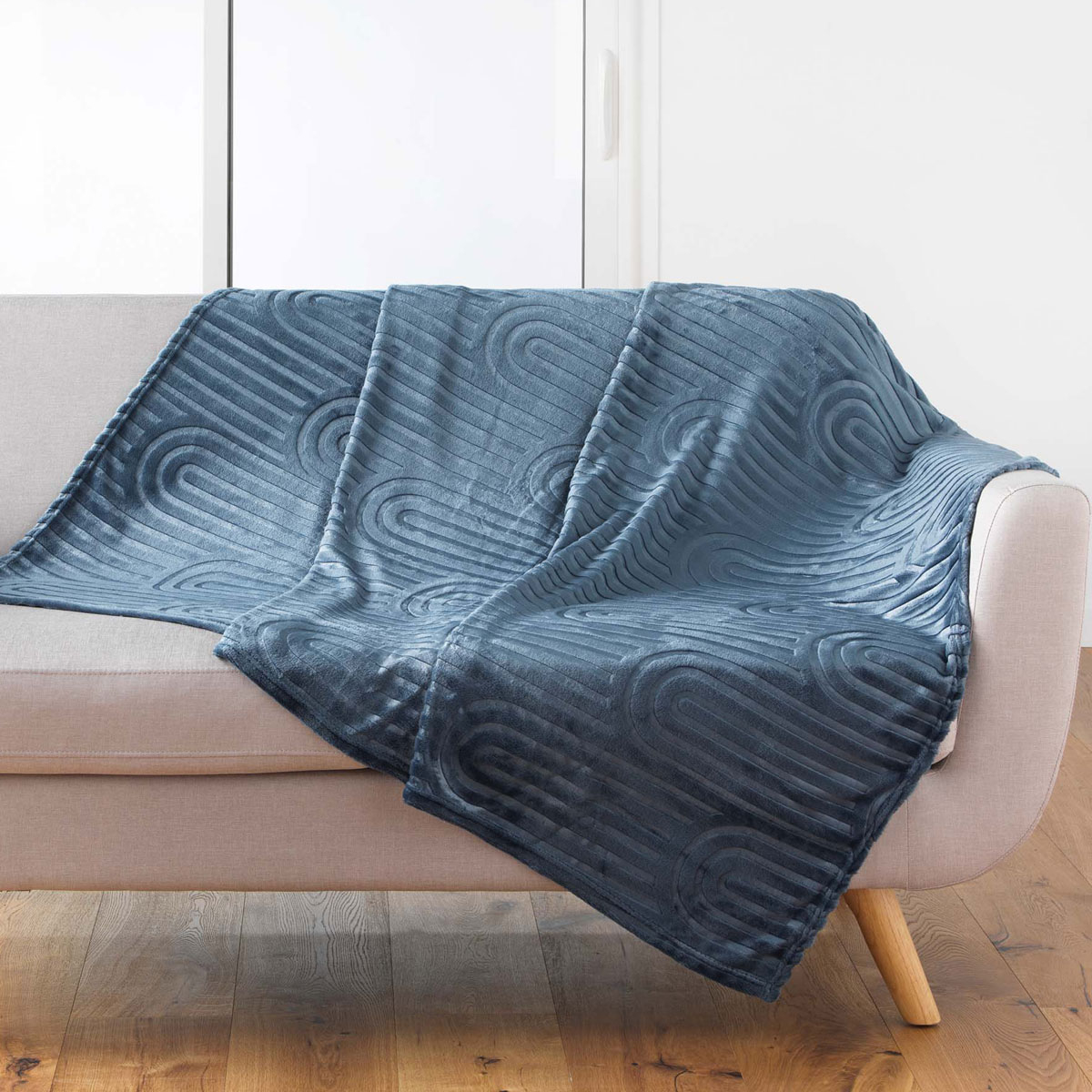 Κουβέρτα Καναπέ (125×150) L-C Esquisse Bleu 1611474