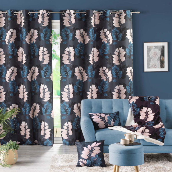 Κουρτίνα (140x260) Με Τρουκς L-C Belline Rideau Bleu 1611149