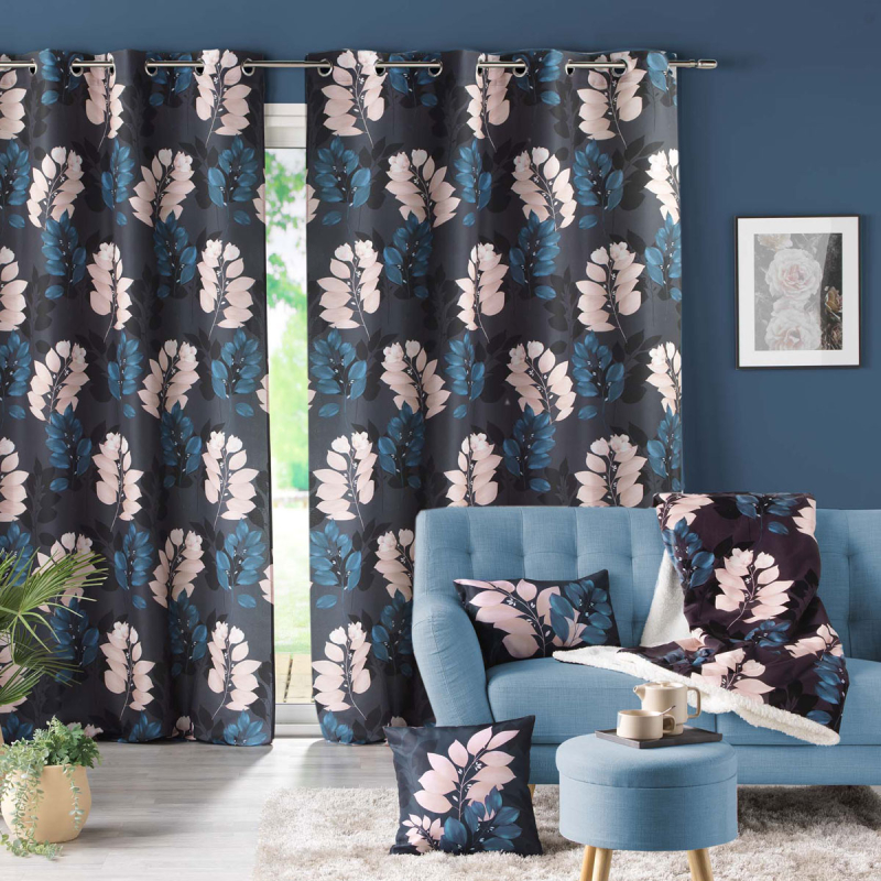 Κουρτίνα (140x260) Με Τρουκς L-C Belline Rideau Bleu 1611149