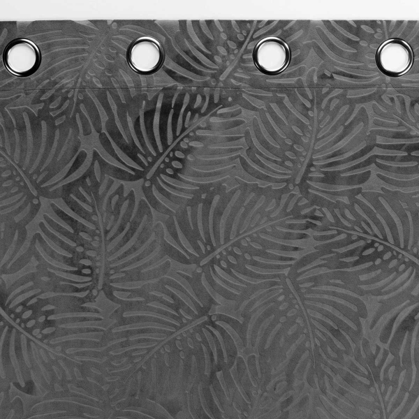 Κουρτίνα Βελουτέ (140x240) Με Τρουκς L-C Analia Anthracite 1611500