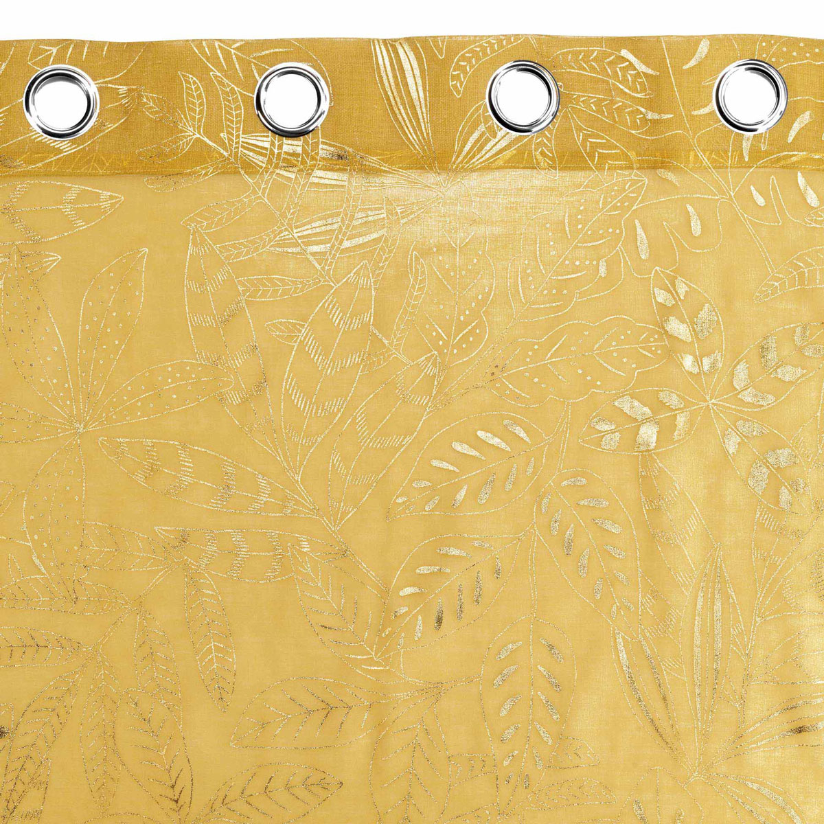 Κουρτίνα (140X240) με Τρουκς L-C Belflor Voilage Jaune 1627252 Home Κουρτίνες Σαλονιού Spitishop