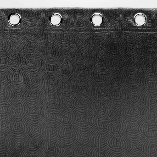 Κουρτίνα Blackout Βελουτέ (135x240) Με Τρουκς L-C Anthea Anthracite 1611373