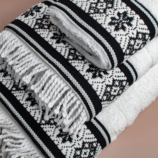 Πετσέτες Μπάνιου (Σετ 3τμχ) White Fabric Jessie 600gsm