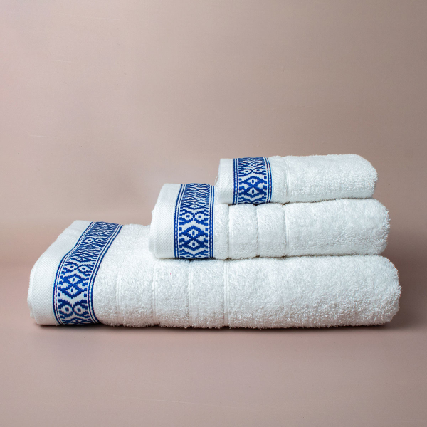 Πετσέτες Μπάνιου (Σετ 3τμχ) White Fabric Maribelle White 500gsm